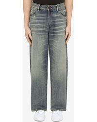 PT Torino - Washed-Put Distressed Straight-Leg Jeans - Lyst