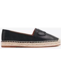 Chloé - Isla Logo Leather Espadrilles - Lyst