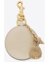 Chloé - Leather Mirror Key-Ring With Charms - Lyst