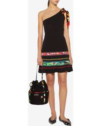 Emilio Pucci - Jacquard Stripes One-Shoulder Mini Dress - Lyst