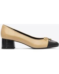 Tory Burch - 45 Cap-Toe Leather Pumps - Lyst