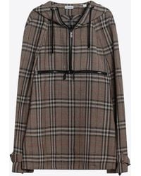 Burberry - Half-Zip Jacket With Check Pattern - Lyst