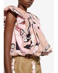 PUCCI - Orchidee Print Voluminous Top - Lyst