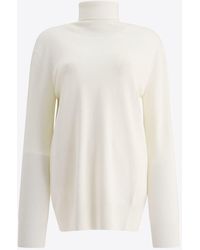 Jil Sander - High-Neck Wool Sweater - Lyst