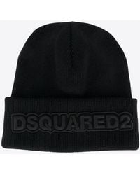 DSquared² - Logo Knit Beanie - Lyst