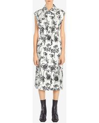 Ferragamo - Printed Sleeveless Midi Shirt Dress - Lyst