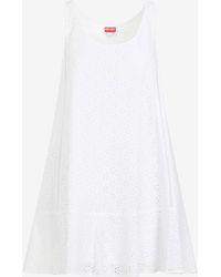 KENZO - Broderie Anglaise Mini Dress - Lyst