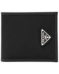 Prada - Triangle Logo Re-Nylon And Saffiano Leather Wallet - Lyst