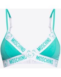 Moschino - Underbear Rubber Logo Bra - Lyst