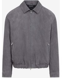 Brunello Cucinelli - Suede Jacket - Lyst