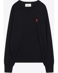 Ami Paris - Ami De Coeur Wool Sweater - Lyst