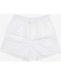 LA ROSE - Button-Up Mini Shorts - Lyst