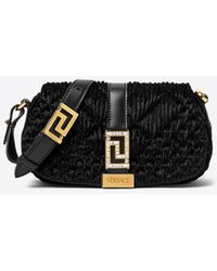 Versace - Mini Greca Goddess Crystal-Embellished Shoulder Bag - Lyst
