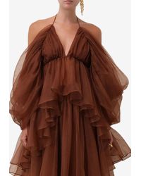 Zimmermann - Natura Off-Shoulder Gathered Tulle Top - Lyst