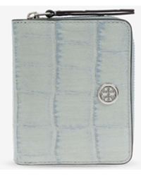Tory Burch - Robinson Croc-Embossed Leather Wallet - Lyst