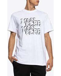 Moncler - Logo Print Crewneck T-Shirt - Lyst