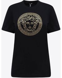 Versace - Medusa Head Print Crewneck T-Shirt - Lyst