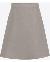 Ami Paris - Flared Knitted A-Line Skirt - Lyst