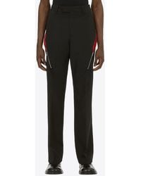 Ferragamo - Tapered Zip-Detail Tailored Pants - Lyst