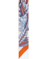 Ferragamo - Graphic Jacquard Silk Tie Scarf - Lyst