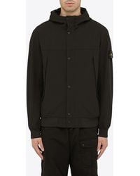 Stone Island - Zip-Up Shell-R Hooded Jacket - Lyst