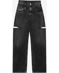 Maison Margiela - Straight-Leg Jeans With Cut-Out - Lyst