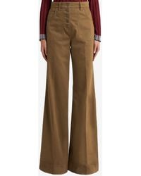 Etro - Flared Denim Jeans With Pegaso Buttons - Lyst