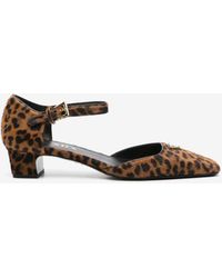 Prada - 45 Leopard Print Pumps - Lyst