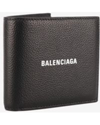 Balenciaga - Leather Logo Bifold Wallet - Lyst