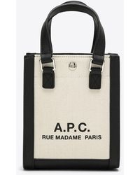 A.P.C. - Mini Camille 2.0 Logo Print Tote Bag - Lyst
