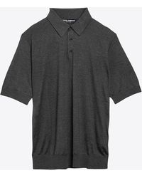 Dolce & Gabbana - Silk Short-Sleeved Polo T-Shirt - Lyst