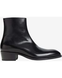 Tom Ford - Vincent Burnished Leather Ankle Boots - Lyst