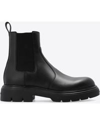 Ferragamo - Leather Chelsea Boots For - Lyst