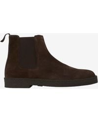 Common Projects - Suede Leather Chelsea Boots - Lyst