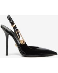 Versace - 110 Safety Pin Slingback Pumps - Lyst