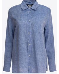 Max Mara - Elise Linen Buttoned Shirt - Lyst