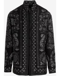 Versace - Barocco Silhouette Black/white Shirt - Lyst
