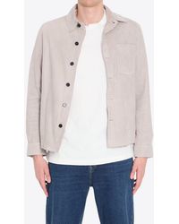Arma - Suede Long-Sleeved Overshirt - Lyst