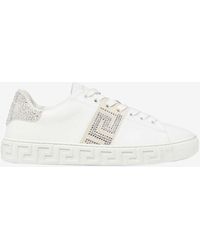 Versace - Crystal Greca Low-Top Sneakers - Lyst