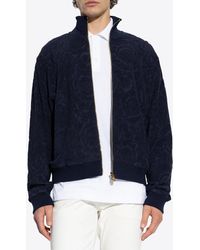 Versace - Barocco Jacquard Zip-Up Sweatshirt - Lyst