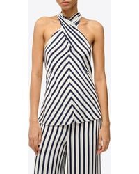 STAUD - Dawn Striped Sleeveless Top - Lyst