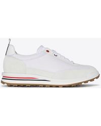 Thom Browne - Tech Suede Low-Top Sneakers - Lyst