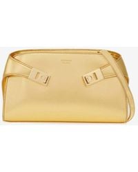 Ferragamo - Mini Hug Metallic-Leather Crossbody Bag - Lyst