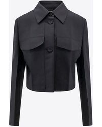 Fendi - Deconstructed Tailored Cropped Blazer - Lyst