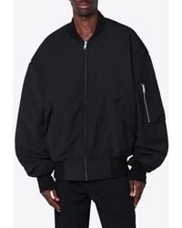 Entire studios - Zip-Up Wool Bomber Jacket - Lyst