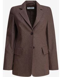 Max Mara - Agguati Denim-Effect Blazer - Lyst
