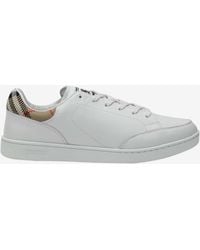 Burberry - Set Leather Sneakers - Lyst
