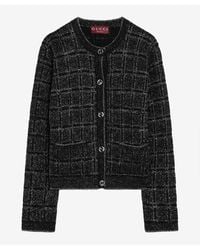 Gucci - Wool And Lamé Checked Cardigan - Lyst