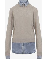 Acne Studios - Multi-Layered Wool Sweater - Lyst