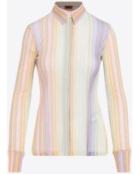 Missoni - Long-Sleeved Striped Shirt - Lyst